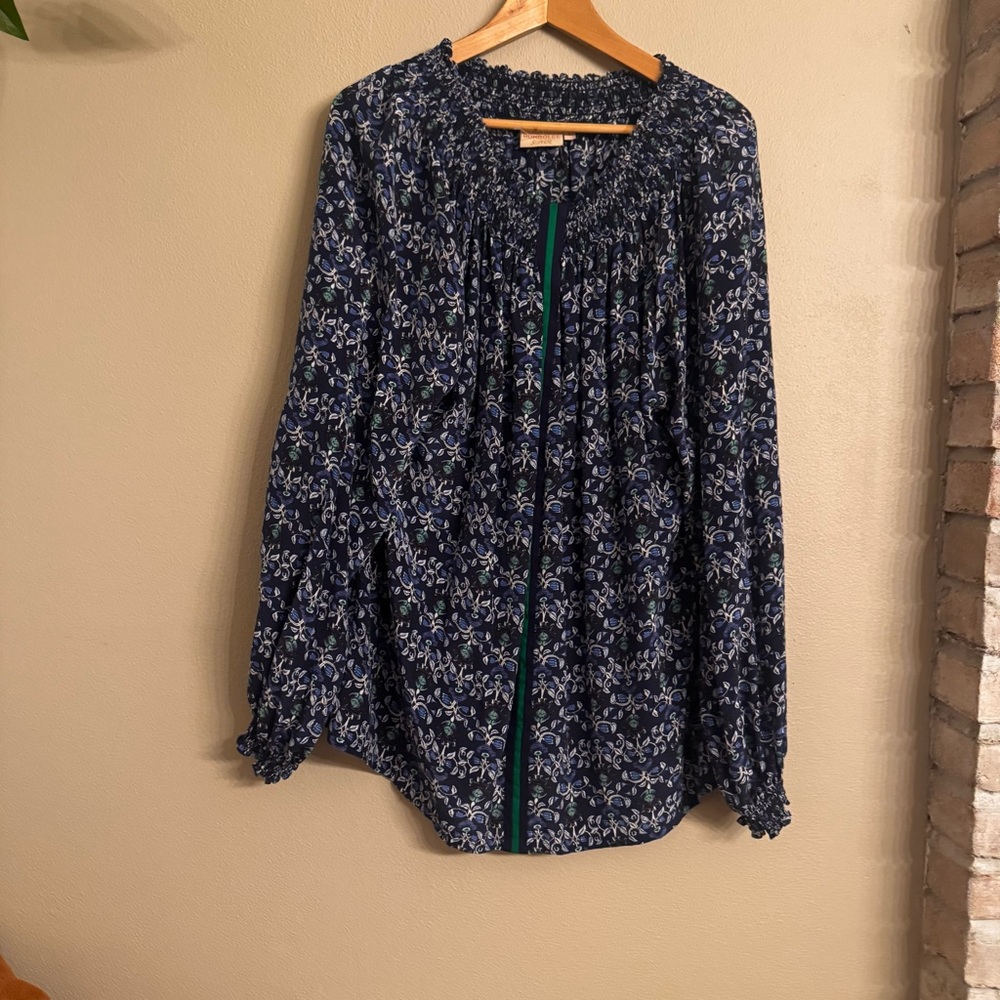 RUNGOLEE‎ Silk Floral Tunic Blouse